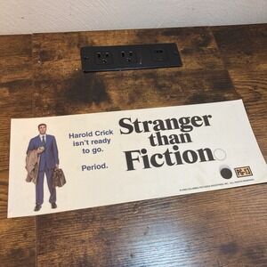 Stranger Than Fiction WILL FERRELL Lobby Desk Strip 14x36" Plastic Promo RARE